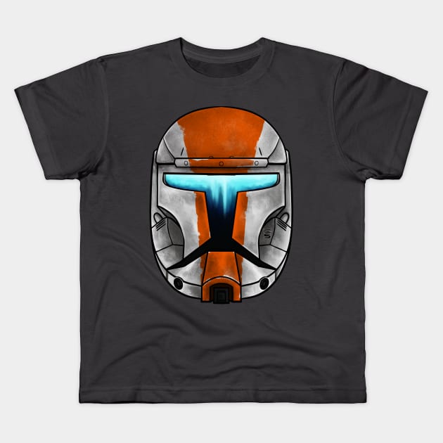 Delta Squad Boss Helmet Kids T-Shirt by Gloomlight